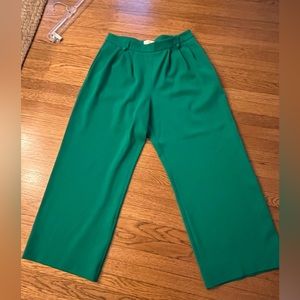 Bright green trousers